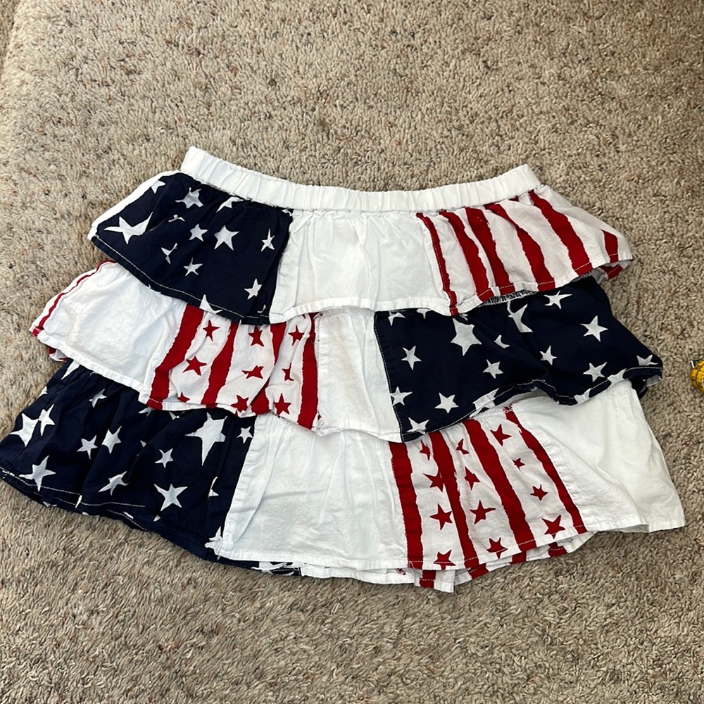 GIRLS children’s place American flag skirt size 14